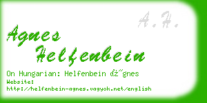 agnes helfenbein business card